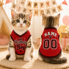 Birthday Boy Dog Shirt, Personalized Pet Jersey, Custom Name Number Dog Cat Clothes, Adorable Pet Birthday Outfit, Cute Dog Cat Jersey Shirt