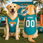 Custom Dog Football Jersey Personalized Pet Jersey Shirt with Name & Number, V Neck Sleeveless Dog Sports Shirt