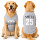 Custom Dog Jersey with Name and Number, Personalized Pet Football Shirt, Bulldogs Dog Jersey, Sports Dog Apparel, Game Day Outfit