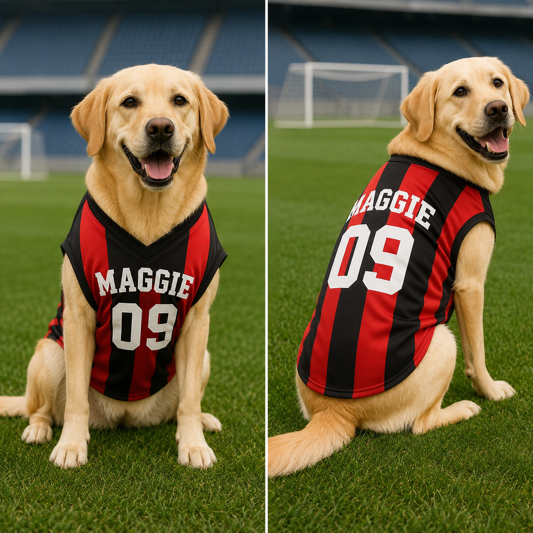 Custom Name Jersey for Pet, Name Number Printed DogCat Shirt, Puppy Clothing, Dog Outfit, Dog Tee Gift for Football LoversSports Fans