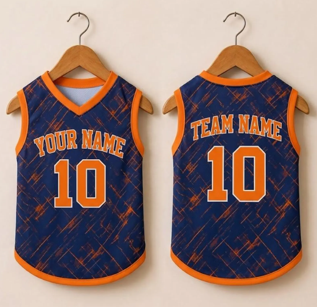 Custom Name & Number Pet Basketball Jersey, Personalized Dog Sports Tank Top, Cat Hoops Uniform , Puppy Fan Apparel