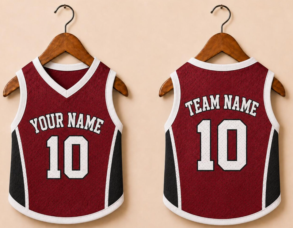 Custom Pet Basketball Jersey, Personalized Dog Cat Shirt, Name and Number Sports Outfit for Dog, Basketball Jersey for Pet Birthday Gift