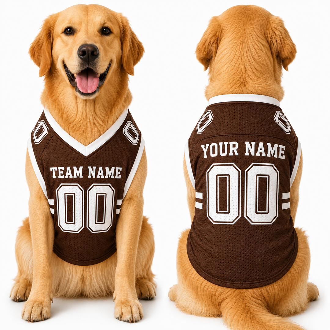 Personalized Dog Football Jersey, Custom Pet Jersey with Name & Number, Sports Team Dog Shirt, Football Dog Apparel, Game Day Pet Outfit