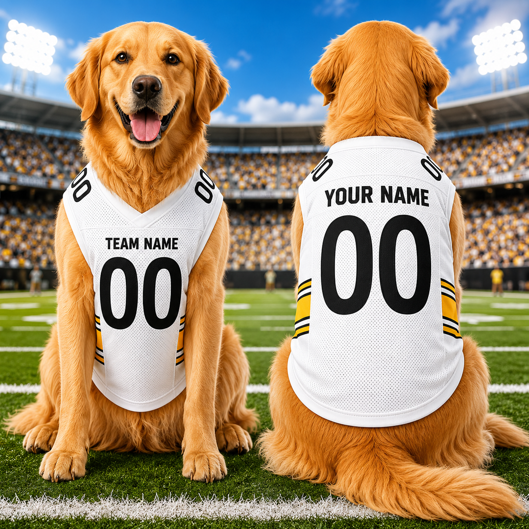Personalized Pet Football Jersey, Custom Dog Sports Shirt, Dog Jersey with Name Number, Football Fan Dog Apparel, Pet Game Day Outfit