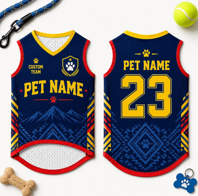Personalized Pet Jersey, Custom Dog Jersey With Name And Number, Custom Pet Shirt, Sports Style Pet Clothing, Dog Cat Apparel Gift