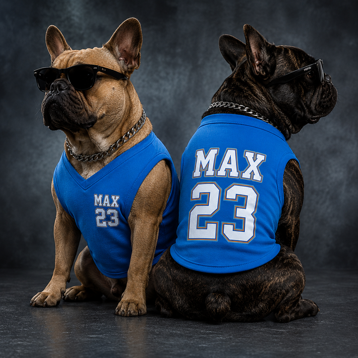 Personalized Pet Jersey Shirt, Custom Dog Name Number Tee, Dog Sports Outfit, Custom Puppy Shirt, Dog Birthday Gift