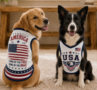 USA Patriotic Dog Jersey, American Flag Pet Shirt, Independence Day Dog Clothes, 4th of July Puppy Outfit, USA Pet Apparel