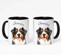 Custom pet mug - black accent