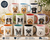 Custom pet mugs - 8 accent colors