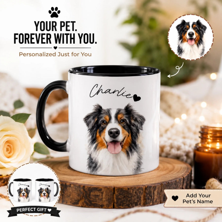 Custom pet portrait mug - your pet forever with you