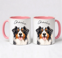 Custom pet mug - pink accent