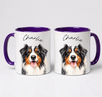 Custom pet mug - purple accent